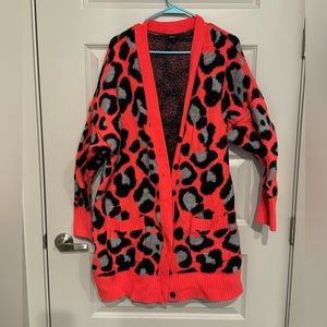 Hot Pink Cheetah Cardigan